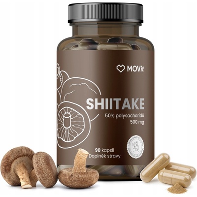 MOVit Shiitake 50% polysacharidů 500 mg 90 kapslí