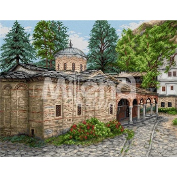 Milena Style Троянски манастир - гоблен със схема конци Ariadna 1: 1