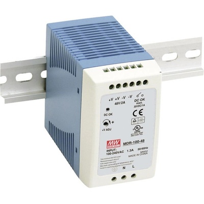 MEAN WELL MDR-100-12 síťový zdroj na DIN lištu 12 V/DC 7.5 A 90 W Počet výstupů:1 x Obsah 1 ks