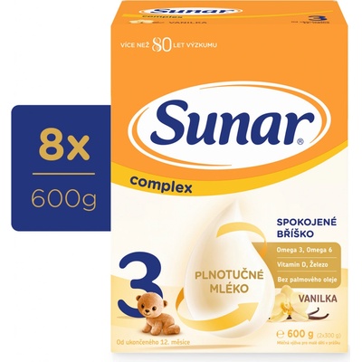 Sunar 3 complex vanilka 8 x 600 g