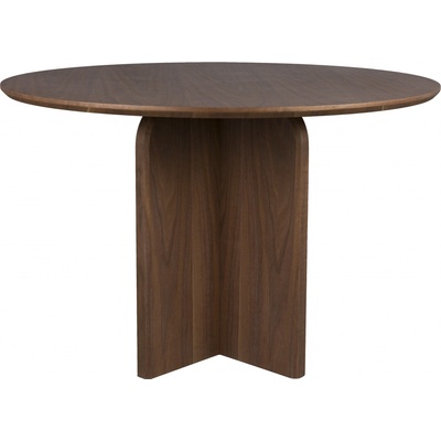 White Label Living Jídelní stůl kulatý LAURENT WLL 120 cm ořech