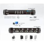 ATEN KVMP превключвател ATEN CS1784A, 4-портов, USB, DVI Dual Link, Audio (CS1784A-AT-G)