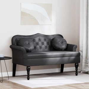 vidaXL Пейка Честърфилд Черно 120.5 x 65 x 75 см Изкуствена (42019284)