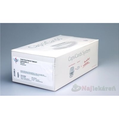 Fagron CapsiCards žel. kapsule vel´. 0 transparentné 950 ks kartón 19x50 ks 1 bal. 1