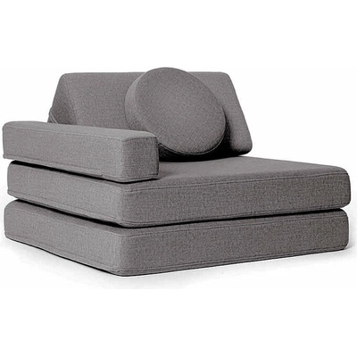SHAPPY Detské rozkladacie penové kreslo SHAPPY ORIGINAL Dark Grey
