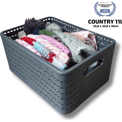 Rotho Úložný box Country A5 čierna