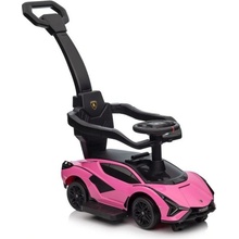 Lean Toys Lamborghini QLS-996T s rúčkou ružové