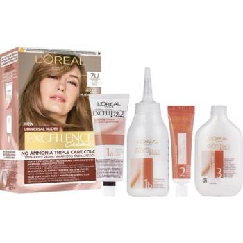 L'Oréal Excellence Creme Triple Protection No Ammonia боя за коса всички типове коси 48 ml нюанс 7U Blond за жени