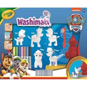 Crayola Washimals: Оцветяващи се и миещи се фигурки Пес патрул - подаръчен комплект, 5 фигурки (74-0291)