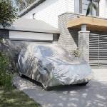 vidaXL Покривало за кола, за SUV, с каишки, цяло, сребрист, L (4008931)