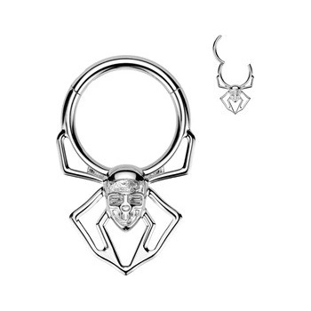 Šperky4U Segment kruh spider helix cartilage tragus piercing TITAN TIT1445-1208