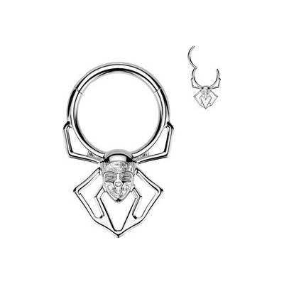 Šperky4U Segment kruh spider helix cartilage tragus piercing TITAN TIT1445-1208