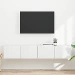 vidaXL TV стенен шкаф 2 бр. Бяло Инженерна дървесина (892210)