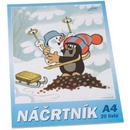 Kreslící blok KRTEK s horní vazbou A4 čistý 20 listů