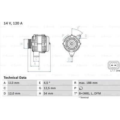 Generátor BOSCH 0 986 080 370 (0986080370)