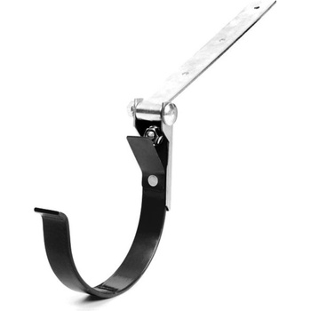 Bryza PVC Kovový držiak žľabu nastaviteľný 125 mm čierny