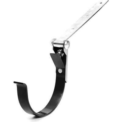 Bryza PVC Kovový držiak žľabu nastaviteľný 125 mm čierny