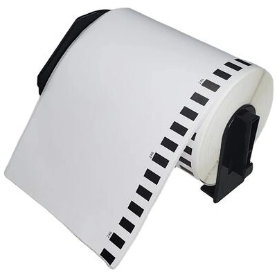 Makki съвместими етикети Brother DK-22246 - White Continuous Length Paper Tape 103mm x 30.48m, Black on White - MK-DK-22246 (MK-DK-22246)