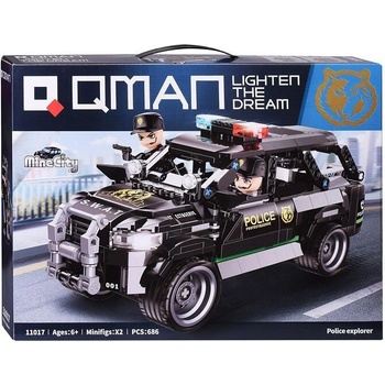Qman Конструктор, Qman, Mine City, Полицейски автомобил, 686 части (Q11017)