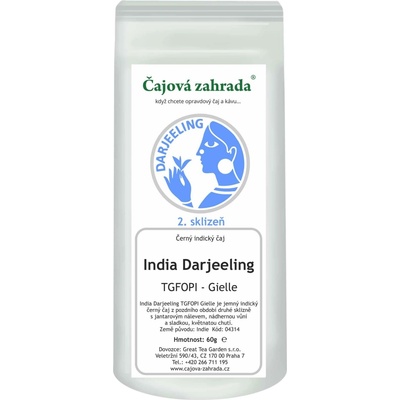Čajová zahrada India Darjeeling TGFOPI Gielle černý čaj 1 kg