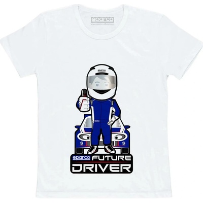Sparco dětské tričko "Future Driver" bílá