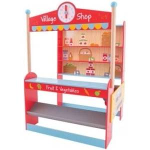 Bigjigs Toys - Дървена сергия - Местният магазин (BJ488)