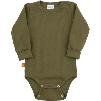 LITTLE THINGS rostoucí body s dlouhým rukávem khaki