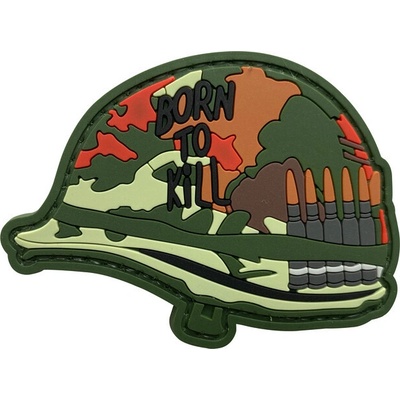 WARAGOD nášivka Born to Kill Helmet PVC Patch Camo