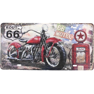 Tabula plechová Route 66 30x15