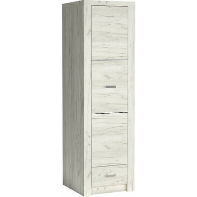 Jarstol Еднокрилен гардероб с чекмедже indianapolis i-2 бял крафт