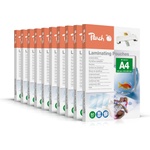 Peach laminating pouches A4-80 mic - 10 x 100 pouches - glossy - premium quality for best laminating results - compatible with devices from all brand manufacturers - PP580-0210A (PP580-0210A)