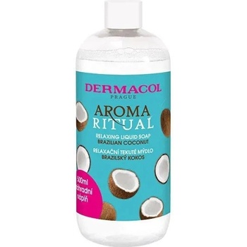 Dermacol tekuté mydlo Aroma Ritual Brazílsky kokos Relaxing Liquid Soap náhradná náplň 500 ml