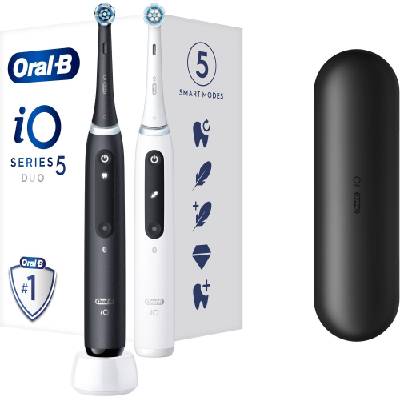 Elektrická zubná kefka Oral-B iO Series 5 Duo Black/White magnetické zubné kefky (4210201428695)