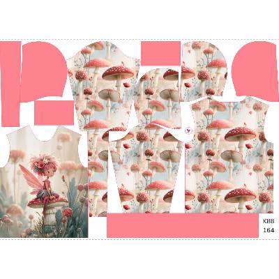 Takoy Panel se střihem 164 dětská mikina funkční teplákovina víla Bella