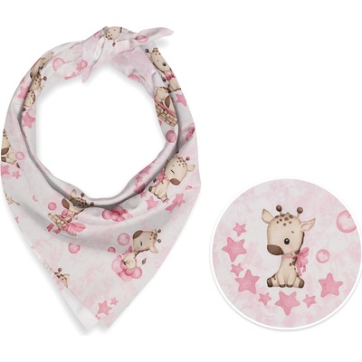 Biante Sandra SA 438 Ružové žirafy na bielom