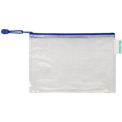 Obálka se zipem djois, A6, PVC síťovina, modrá, 8 ks