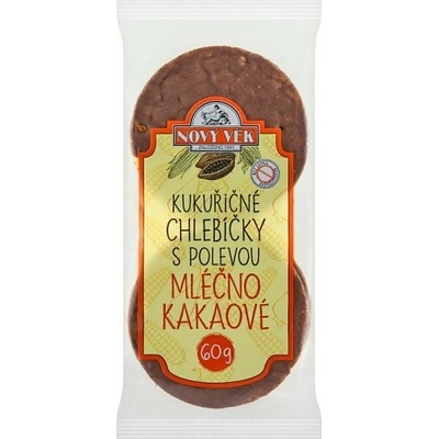 Nový Věk Chlebíčky kukuričné s mliečnokakaovou polevou 60 g