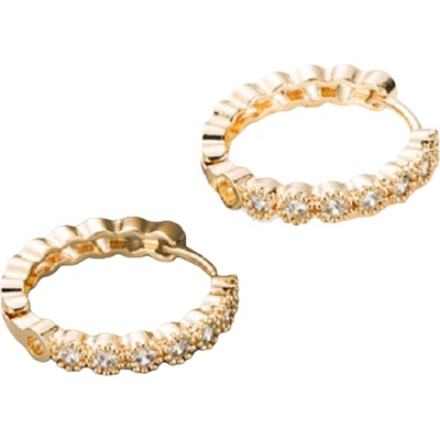 HARAHU Обеци in-20955 - Златна / Кристалова kp20955 (in-20955)