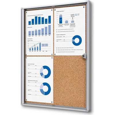 Jansen Display Economy interiérová vitrína 4 x A4