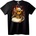 NOONEBRAND Тениска Весела Коледа Байкер джинджифилово човече - 2XL, Black