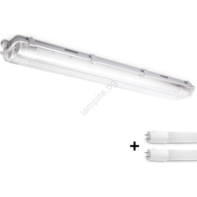 Brilagi -LED индустриална флуоресцентна лампа OPTIMA T8 2xG13/9W/230V 4000K IP65 67, 5 см (BG1675)