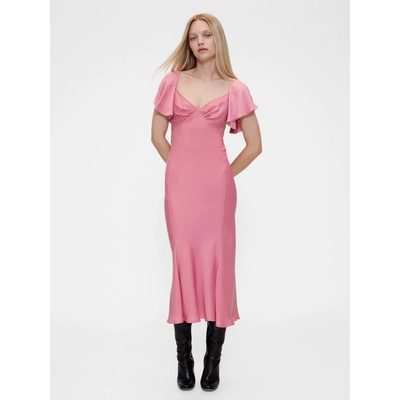 Gap Saténové midi šaty Studio by Zac Posen ružová