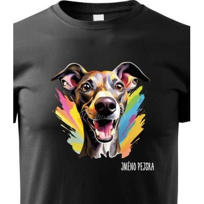 Dětské tričko Italský chrtík Černá Canvas Dětské tričko 2559