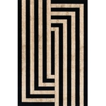 Agnella Черно-бежов вълнен килим 170x240 cm Agnus Art Deco II - Agnella (5901760425971)