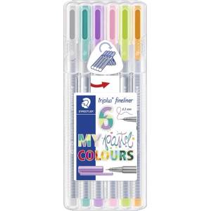 STAEDTLER Fineliner Triplus 0, 3мм Пастел асорти (6) (334 SB6CS1)