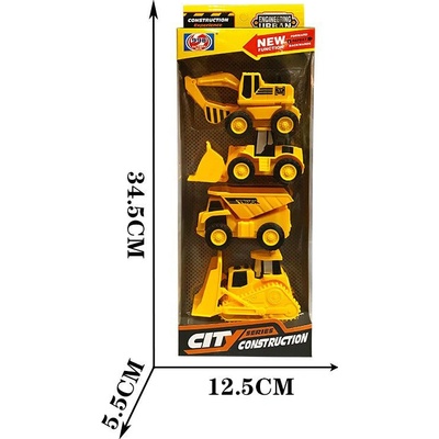 MAC TOYS Stavebné stroje 4ks