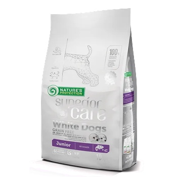 Image 1 of AKVATERA Nature's Protection DOG - White Dogs Grain Free Salmon Junior All Breeds, висококачествена храна за подрастващи кучета от всички породи с бяла козина, със сьомга, Литва - 10 кг