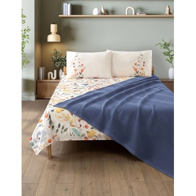 Rakla Комплект за спалня с кувертюра Rakla - Fayette, 4 части, Blue (Rakla 269)