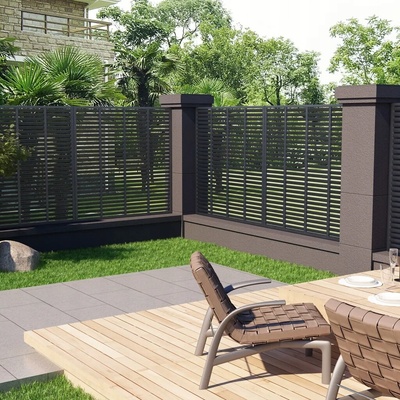 vidaXL Lamelový plot WPC 180 x 180 cm šedý