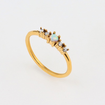 Ornamenti Pozlacený prstýnek Opal gold ORN300023
